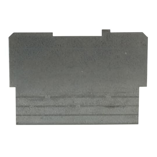 Two Gang Square Box Partition, 4 Inch Square x 1-1/2 Inches Deep, Pre-Galvanized Steel, For 1-1/2 Inch Deep Box with Square-Cut Tile Wall Two-Device 1/2 Inch, 3/4 Inch, and 1 Inch Covers