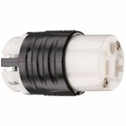 20amp 125v, Straight Blade Connector, 2pole 3wire, Black & White