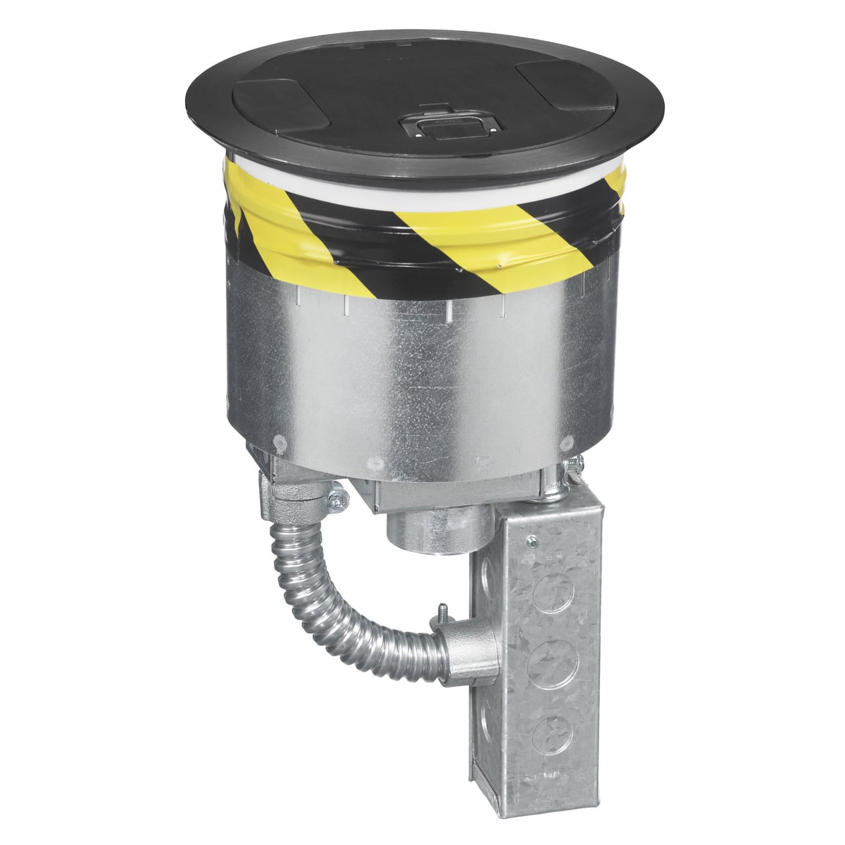 Fire Rated Poke Throughs, Recessed 8" Series, Kit, (1) S1R8PTFIT1, (2) S1R8SPZ, (1) S1R8JNC3, (1) S1R8CVRBLK