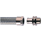 5/16 Inch Nickel Plated Brass Straight Fitting with Swivel External Threads, Metric Thread Size M16