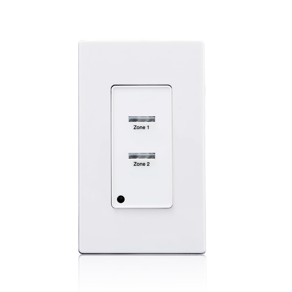 Low Voltage Pushbutton Station, 2 Button-On/Off, 1 Gang, White