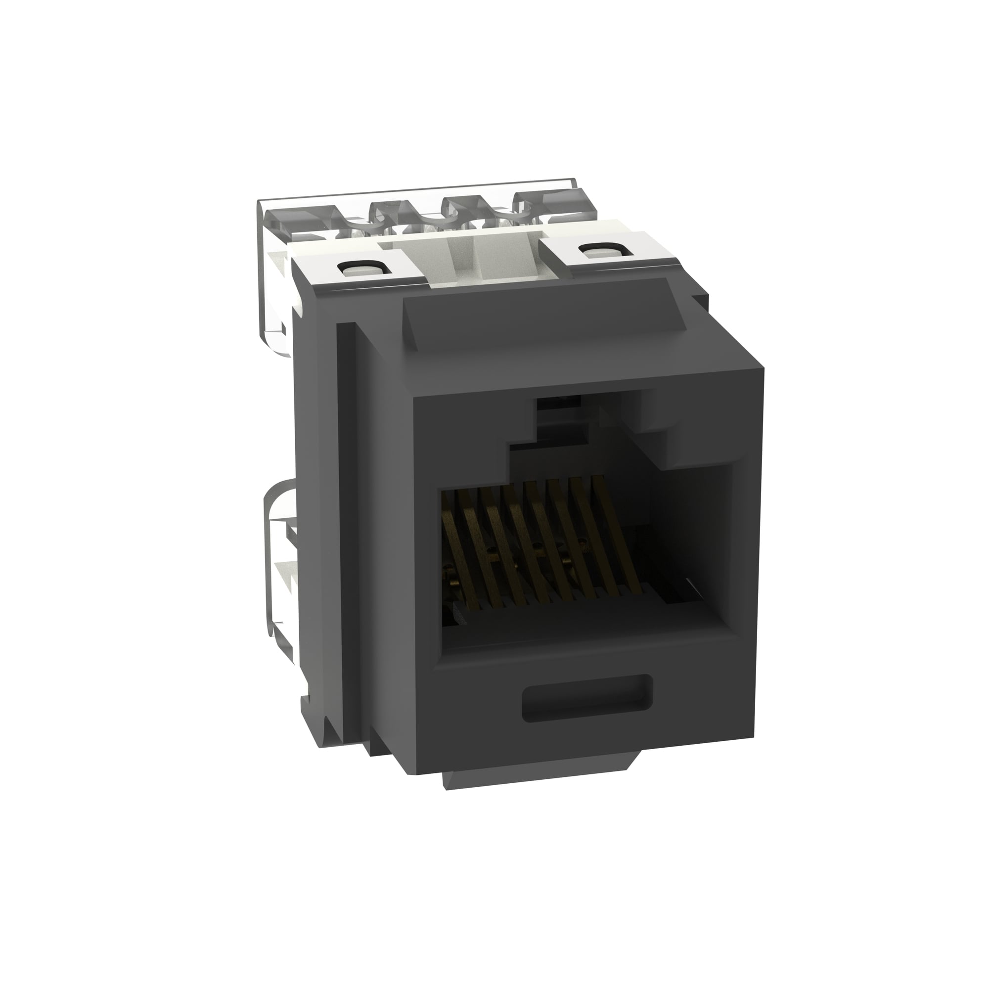 NK Cat 5e punchdown jack module - Black 