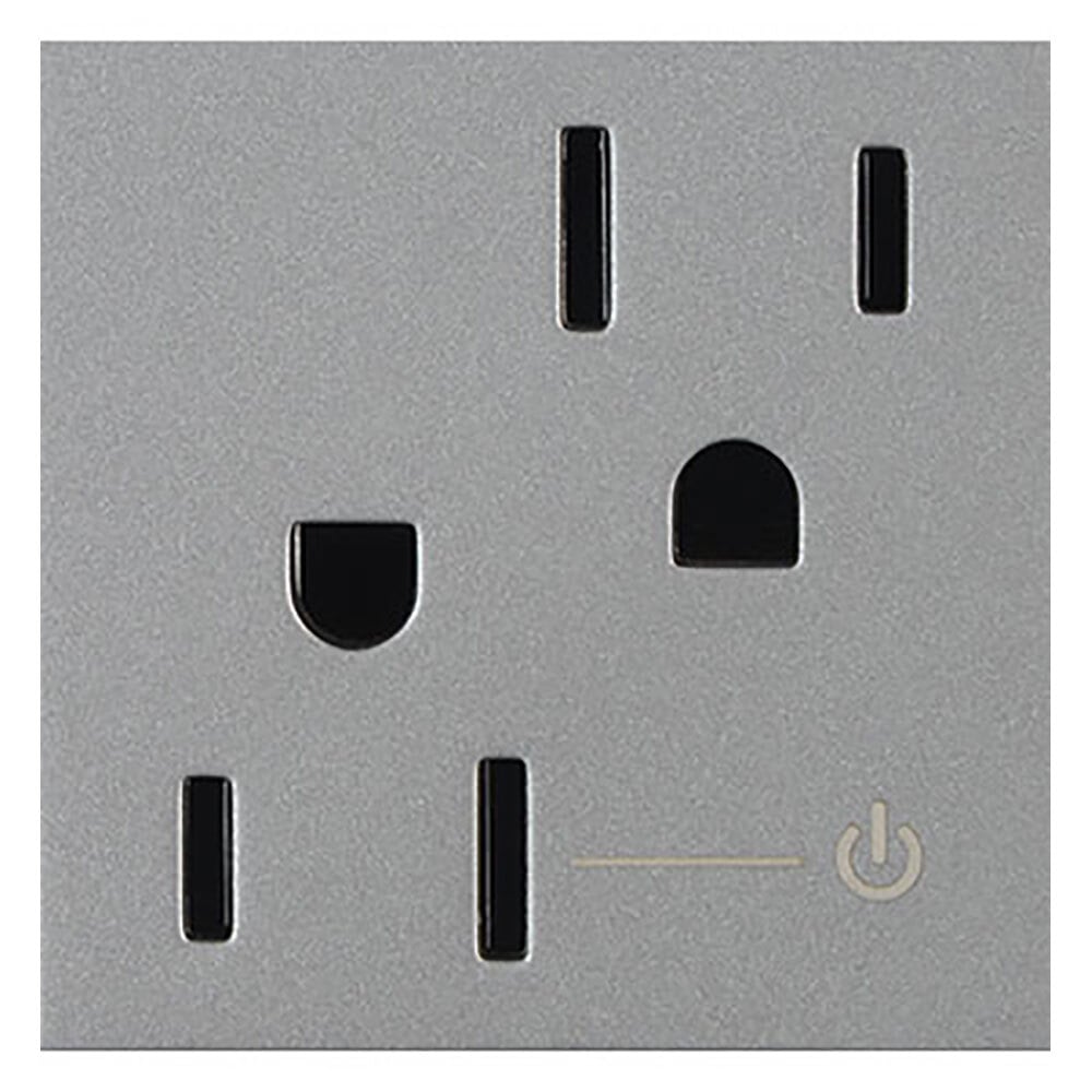 15A 125V half Control adorne Outlet Magnesium