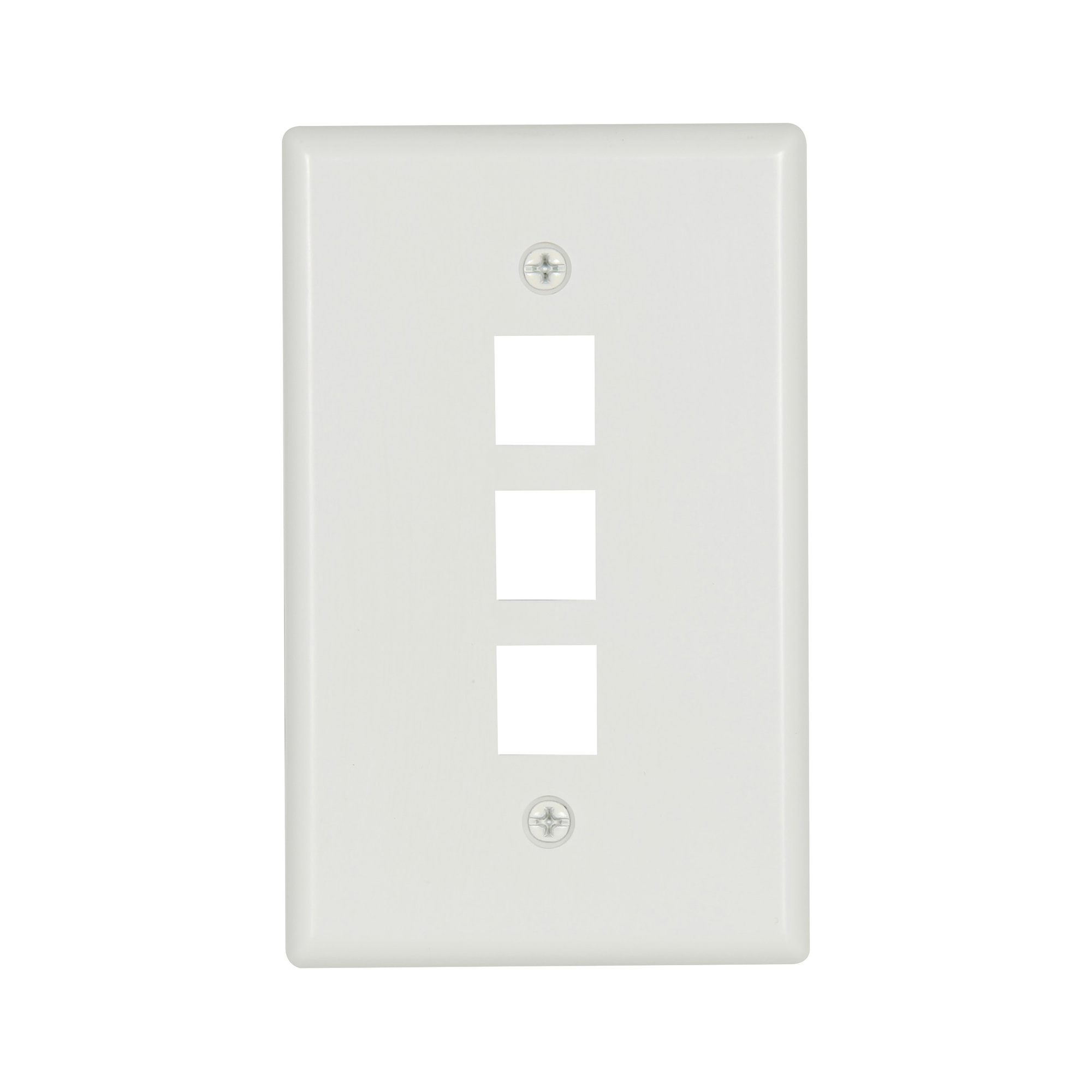 Eaton Modular wallplate, 3 Port Modular, MidSize, WH