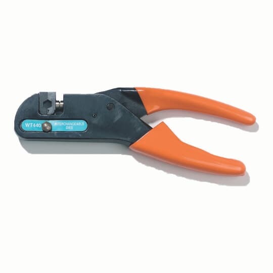 Crimp Tool for Shield-kon Non-insulated Outer Sleeve GSC Connectors Up To .348 I.D. And Insulated Outer Sleeve GSR Connectors Up To .297 I.D., Length 8 inches, weight without dies 1 pound.