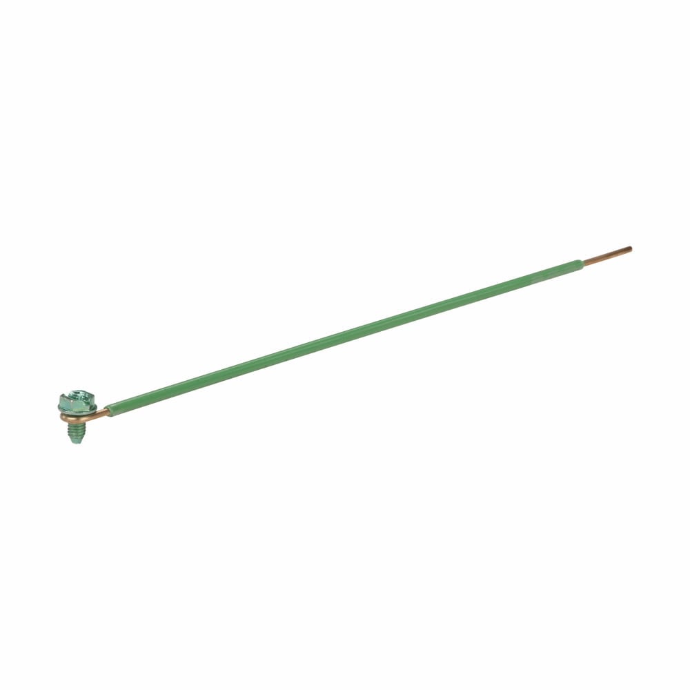 Eaton Crouse-Hinds series TP grounding screw with pigtail, Steel, 8 insulated No. 12 copper wire