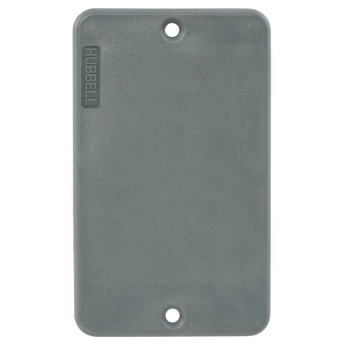 HBL3054 1-Gang Blank Non-Metallic Molded Screw Mount Straight Blade Blank Plate, For Use With Portable Outlet Box, -40 to 60 deg C, 1-Gang, Screw Mount, Rectangular, PBT, Gray