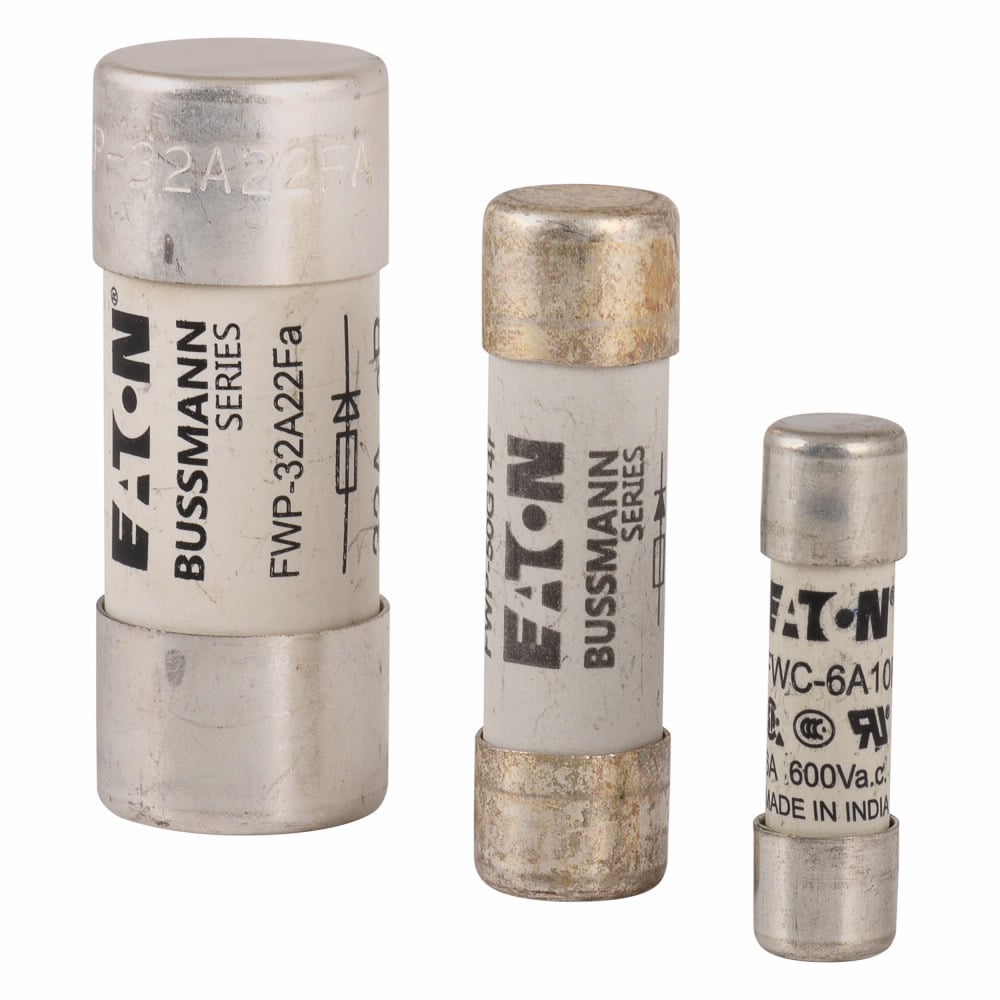 Eaton Bussmann series low voltage cylindrical fuse, 500V, 20A, 120 kAIC, CHM fuse holder, fuse, Ferrule end X ferrule end, Class C gL/gG, Cylindrical, Ceramic body, Silver-plated copper endcap