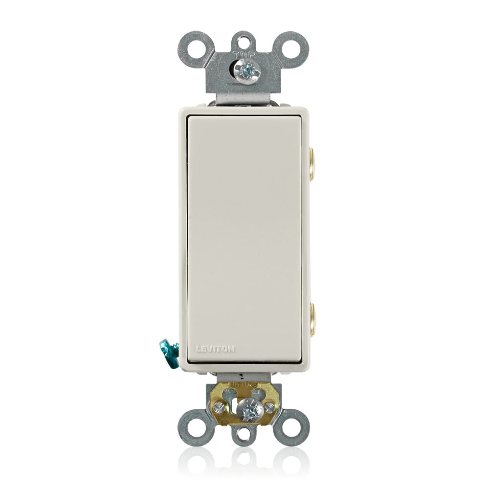 20 Amp-120/277 Volt AC.  Double-Pole decora rocker switch back and side wired.  Light Almond
