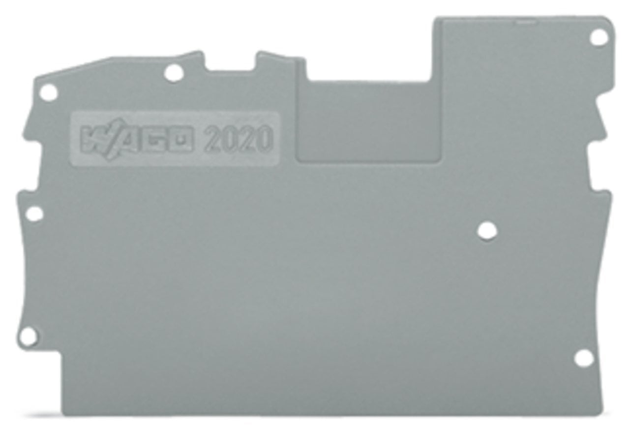 End and intermediate plate; 1 mm thick; gray