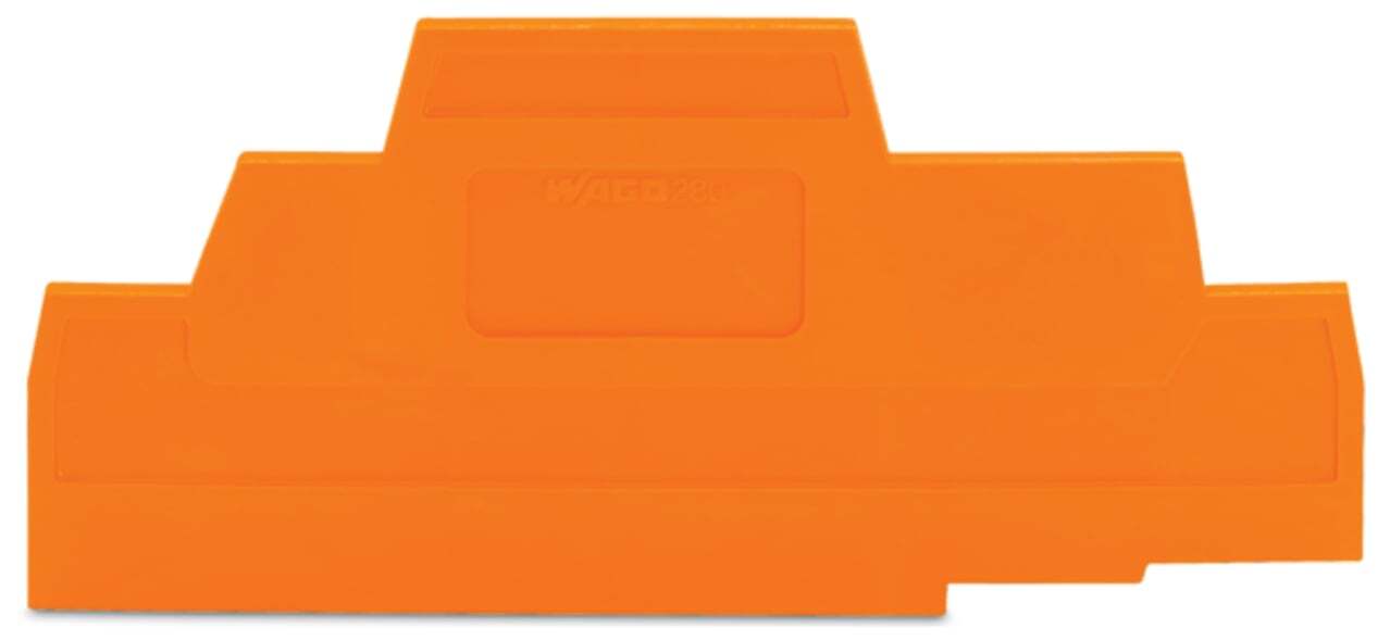 End and intermediate plate; 2.5 mm thick; orange