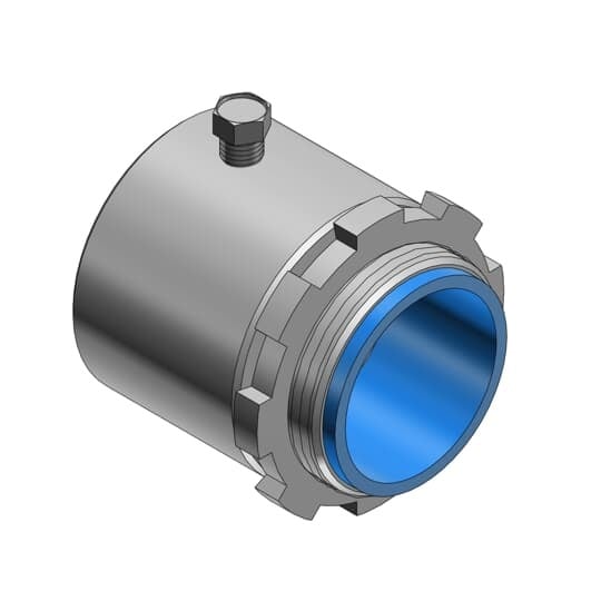 3/4 Inch Set Screw Connector, Steel with Nylon Insulated Throat for Use with Rigid/IMC Conduit