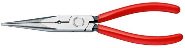 Long Nose Pliers with Cutter and 12 AWG Stripping Hole, 8 in., Plastic Coating, Bulk