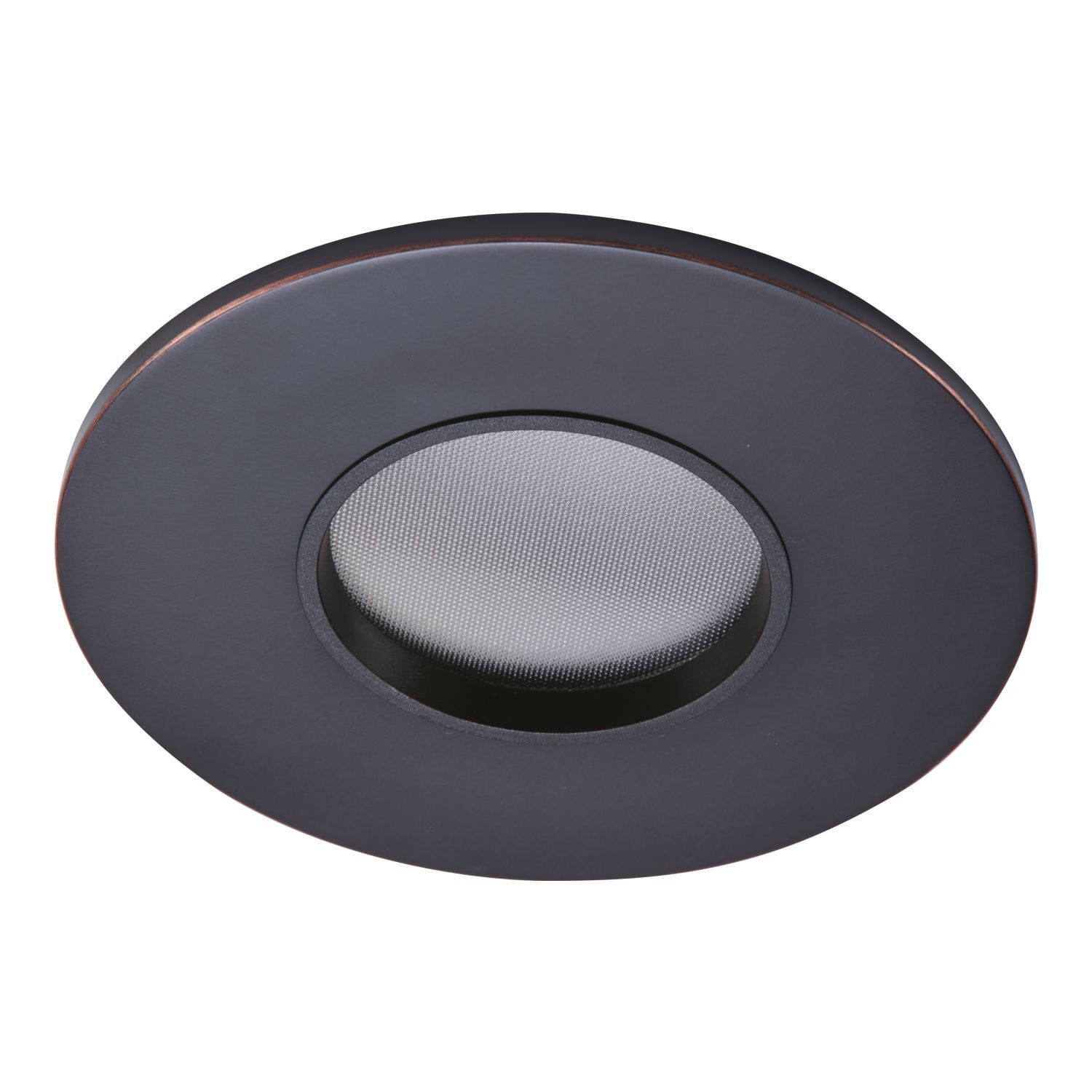 2" round lens pinhole ML4 trim, oil rubbed bronze flange, black lens frame