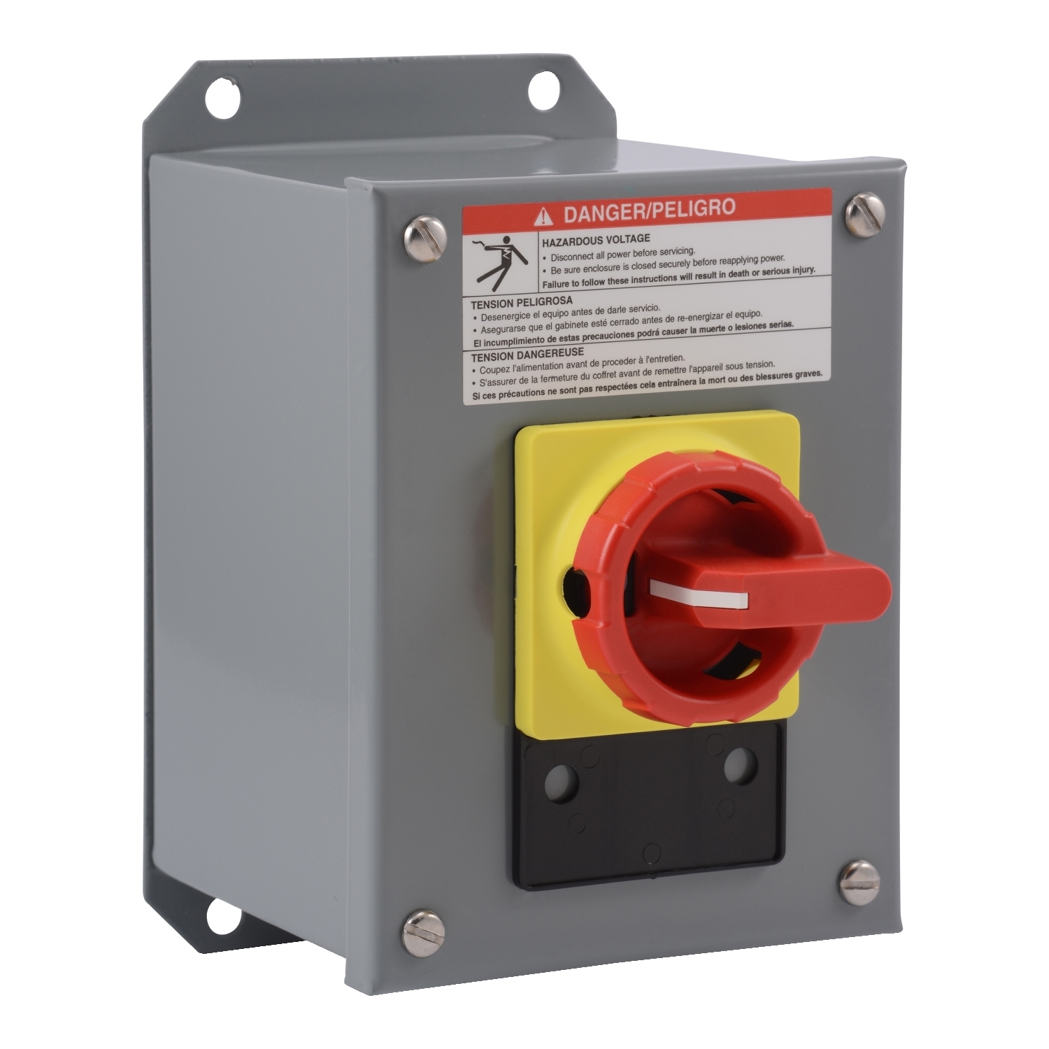 Manual Motor Switch, TeSys Vario, rotary handle, 20A, 3 pole, 10HP at 480V, metallic enclosure, UL Type 12
