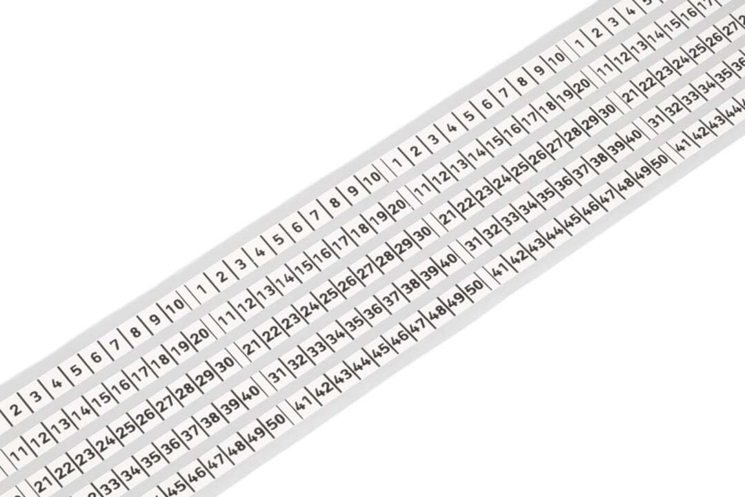 Marking strips; 25 m on roll; 6 mm wide; plain; Self-adhesive; white