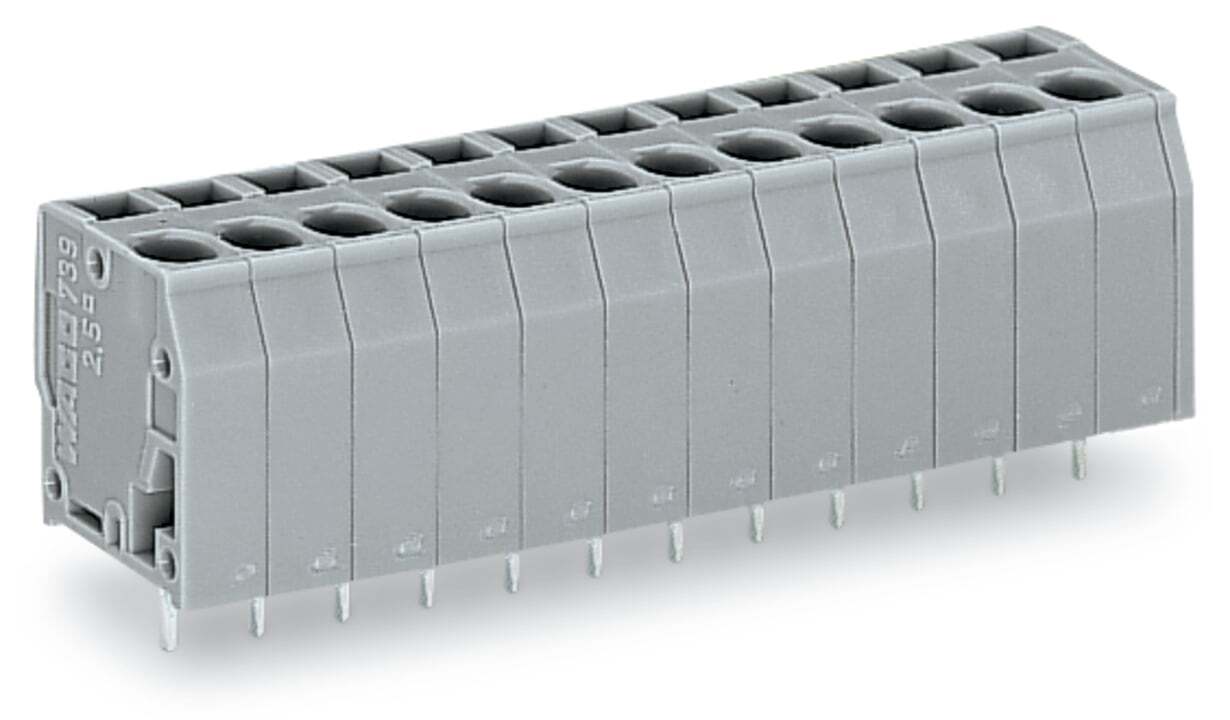 PCB terminal block; 2.5 mm; Pin spacing 5 mm; 6-pole; CAGE CLAMP; 2,50 mm; gray