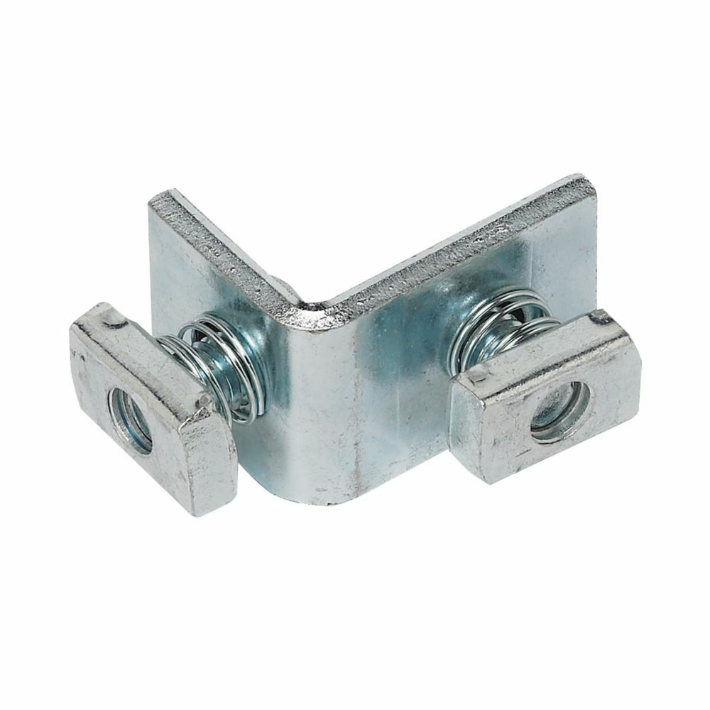 Eaton B-Line series pre-assembled corner angle, 2.31" H x 2.31" L x 1.62" W, Steel, Electro-plated