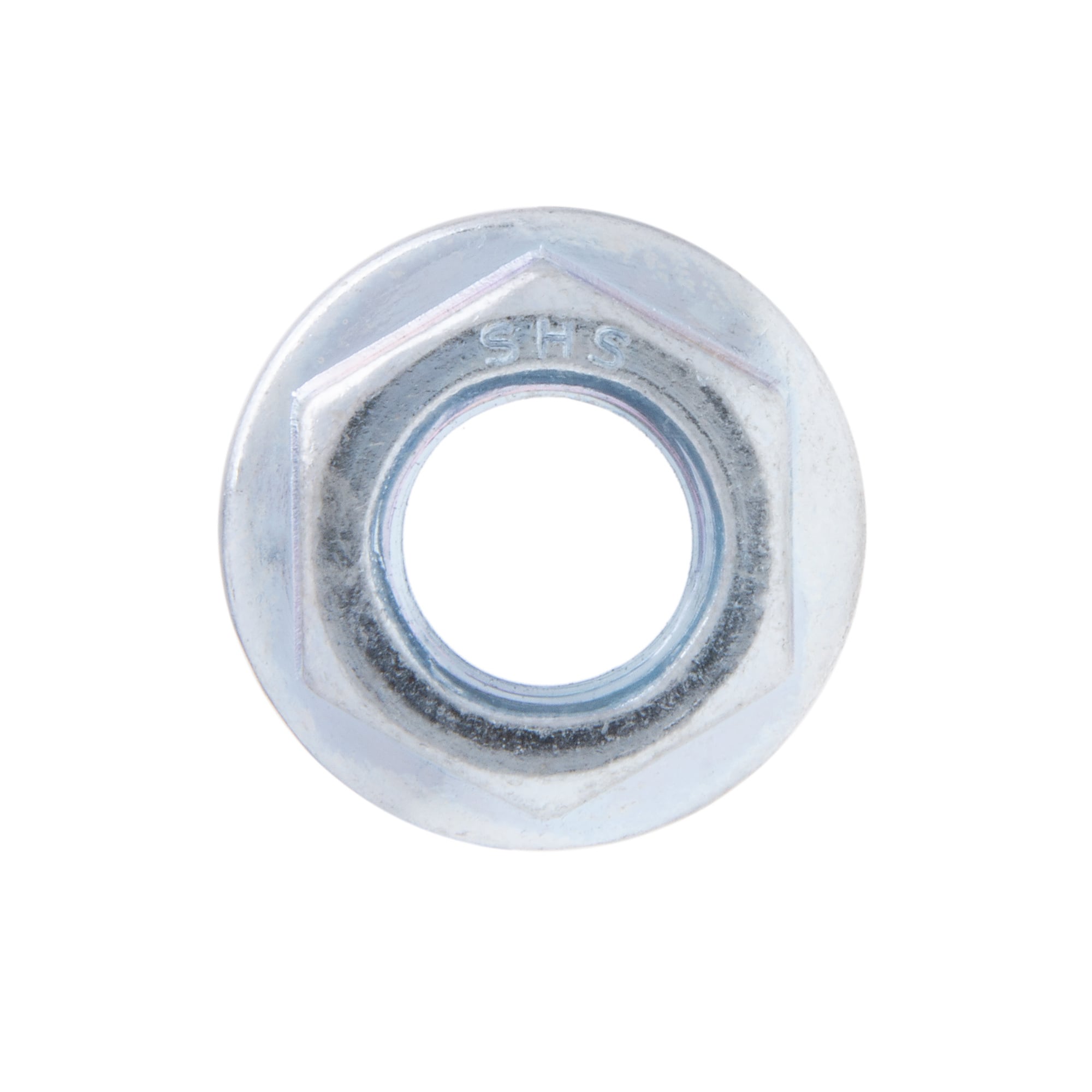 JSFN1420 Metallics Serrated Flange Hex Locknut, 1/4-20, Steel, Zinc Chromate, 18-8 Material Grade