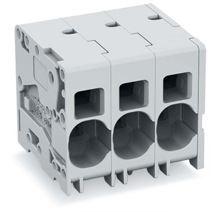 PCB terminal block; 16 mm; Pin spacing 10 mm; 4-pole; Push-in CAGE CLAMP; 16,00 mm; gray