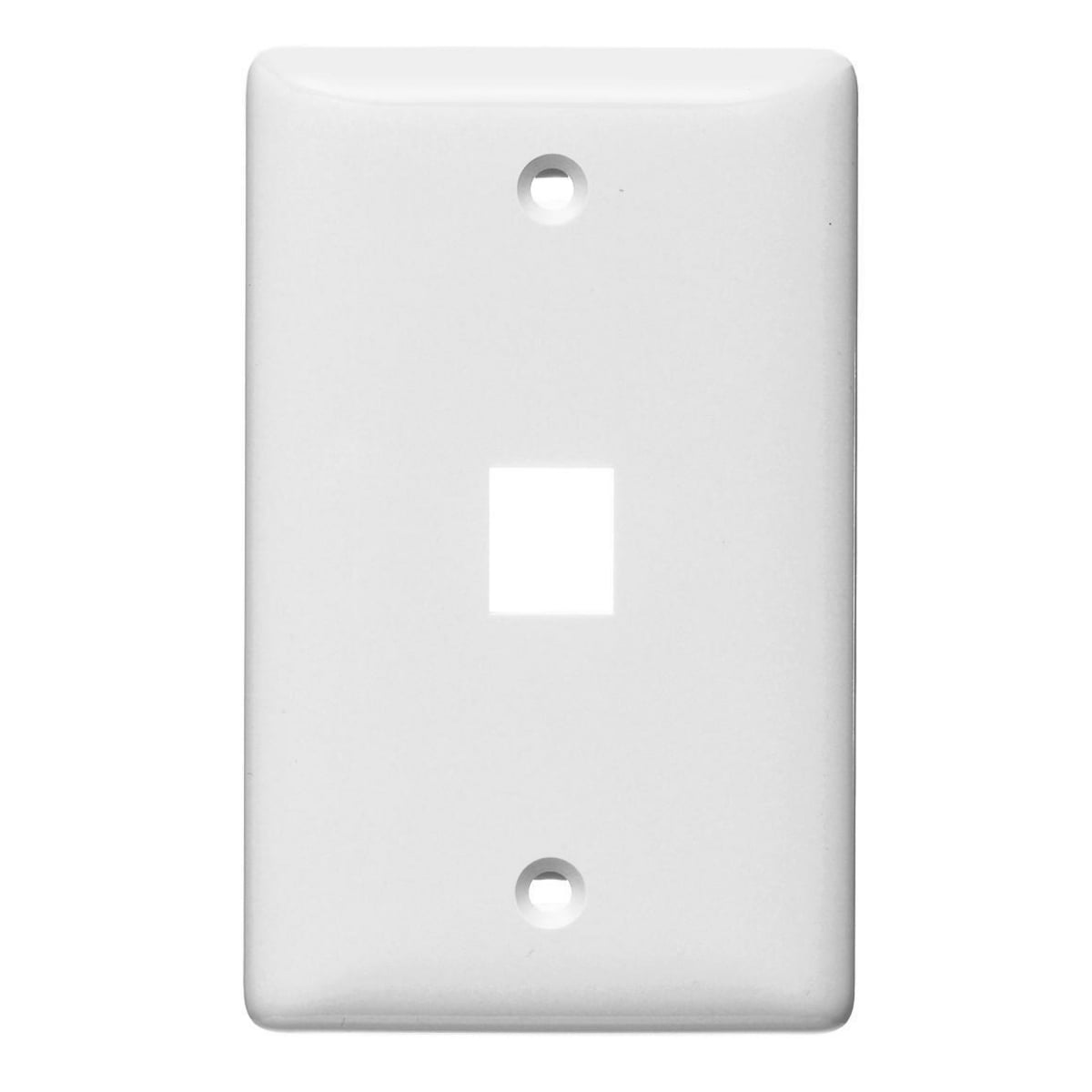NetSelect Products, Wall, Without Label, 1-Gang, 1-Port, White