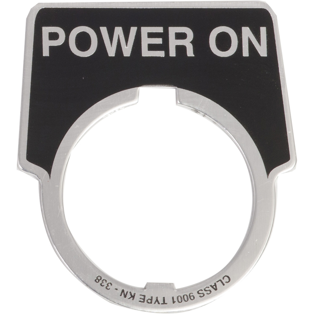 PUSH BUTTON LEGEND PLATE 30MM T-K
