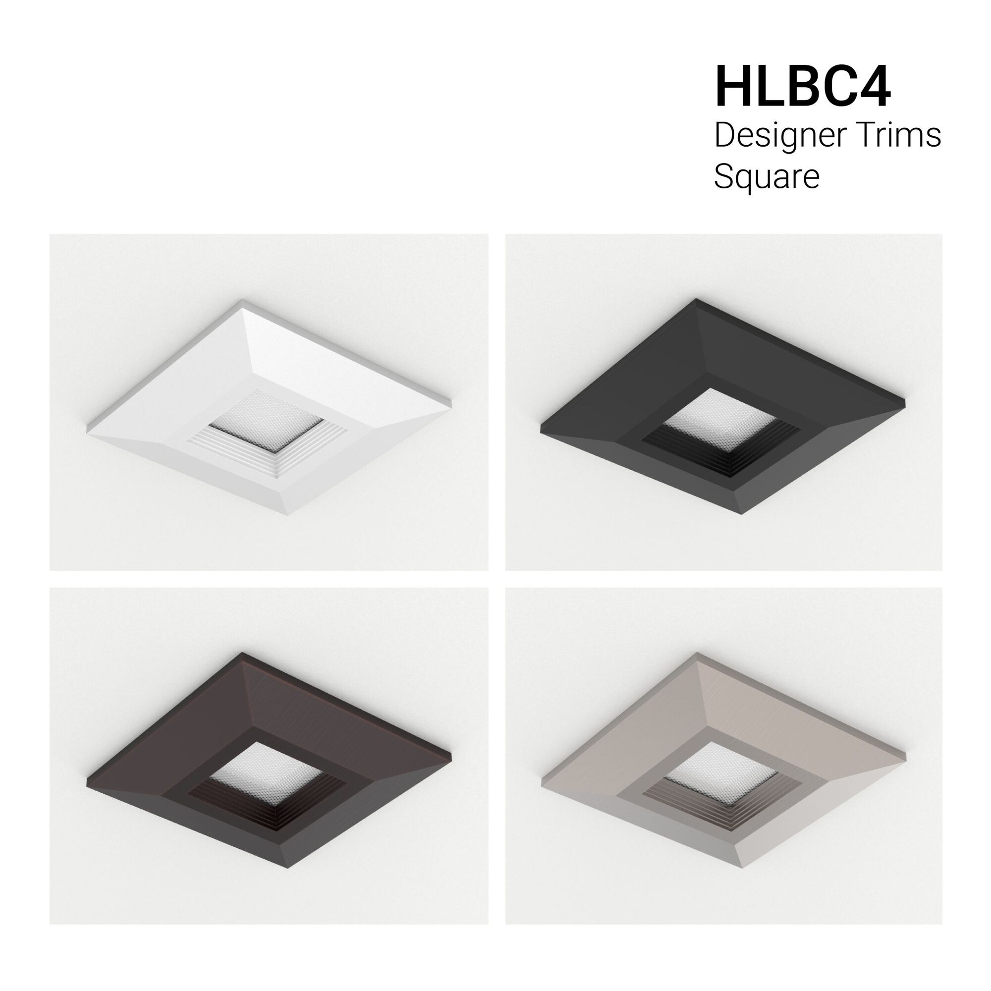 4" Square Overlay Matte White.