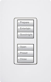 Lutron RadioRA 2 seeTouch Wall Mount Designer Keypad, 3 Button Dual Group - Ivory