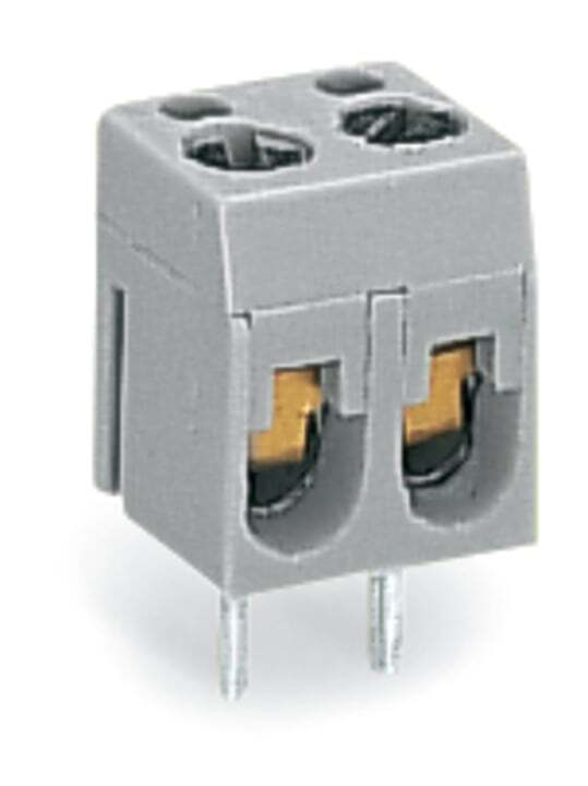 PCB terminal block; 2.5 mm; Pin spacing 5 mm; 2-pole; 2,50 mm; gray