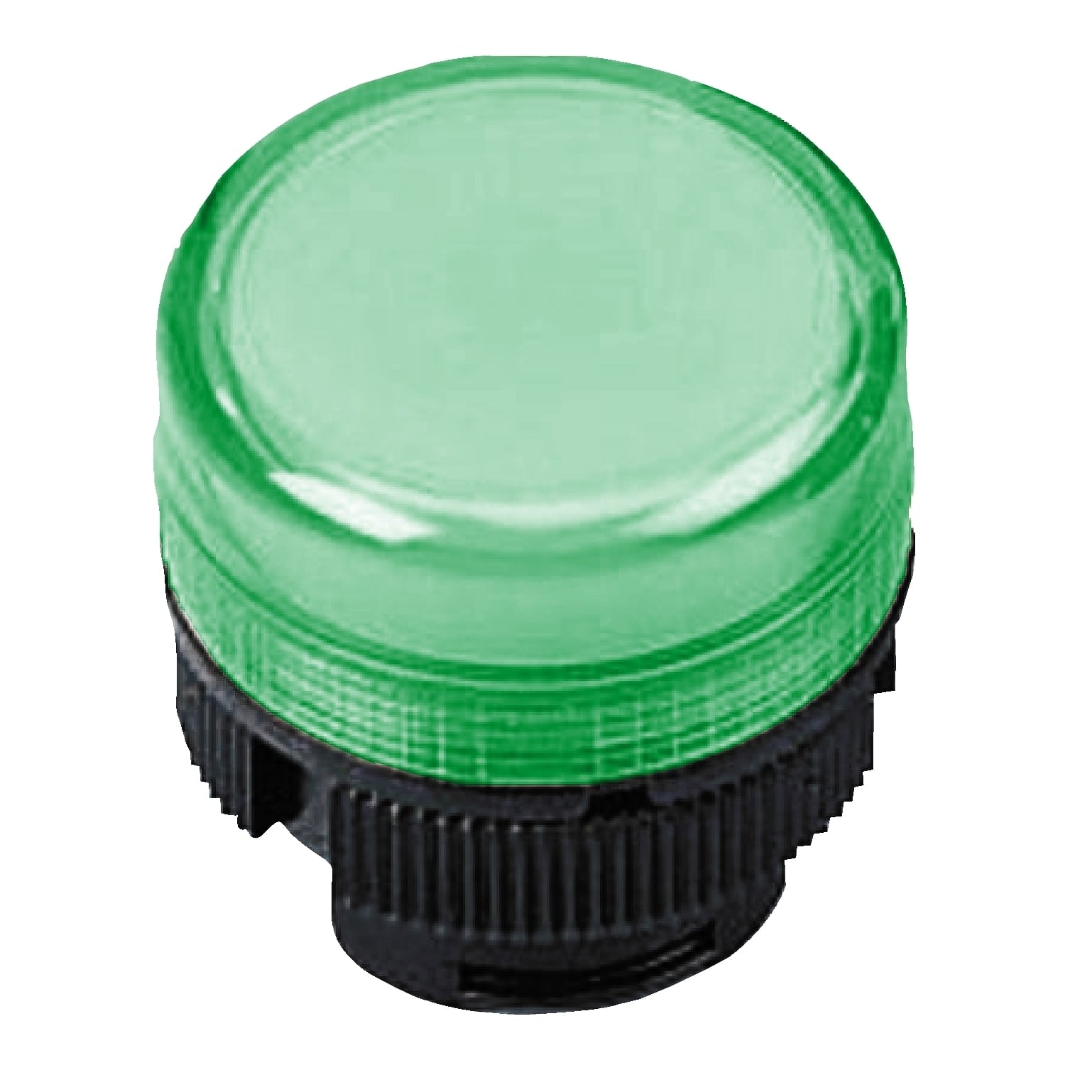 Head for pilot light, Harmony XAC, for incandescent bulb, plastic, green cap, 22mm