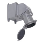 MaxGard Female Flap Cap Receptacle with Angle Adapter and Junction Box, 60 Amp, 4 Pole 5 Wire, 30Y 120/208V, 60Hz