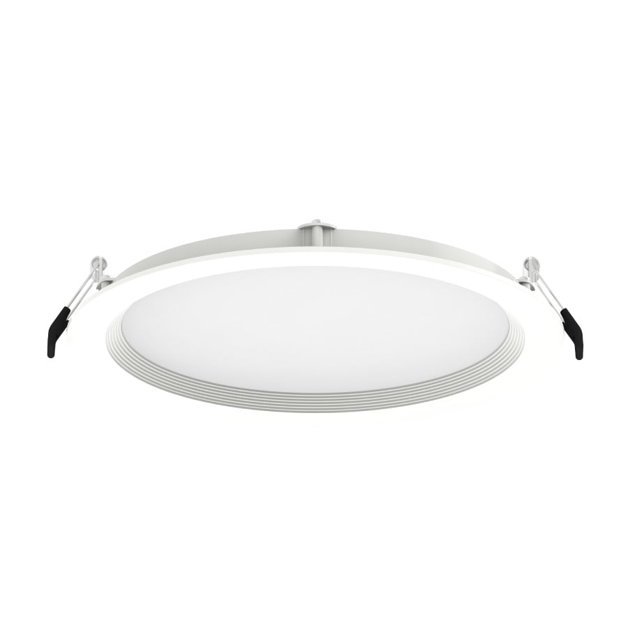 Recessed Downlights 1800 Lumens Wafer Edge-Lit 8W 8 Inches Round 90CRI Adjustable 2700/3500/4000/5000K 277V White Baffle