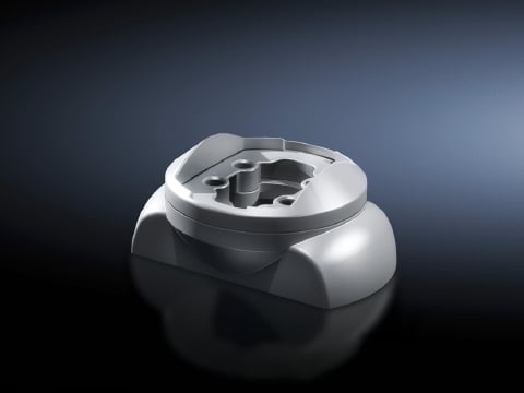 6206360 Enclosure Coupling Attachment, For Use With 120 x 65 mm Dia Support Arm Connection, Die Cast Zinc, Light Gray