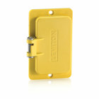 Coverplate, Single-Gang, Flip-Lid, GFCI, Weather-Resistant, Yellow