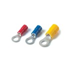 Insulated Vinyl Ring Terminal for Wire Range 22-16 Stud Size #6, Red, Canister
