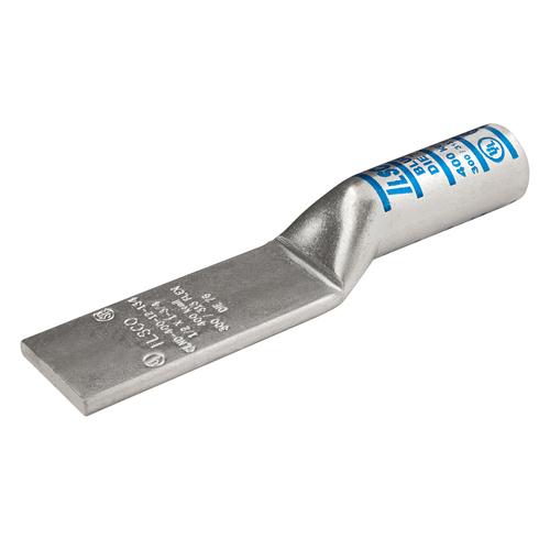Surecrimp Copper Compression Lug, Conductor Size 250, No Hole, Long Barrel, No Sight Window, Tin Plated, UL, CSA