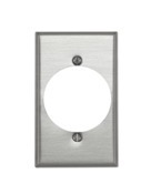 1-Gang Flush Mount 2.15-Inch Diameter, Device Receptacle Wallplate, Standard Size, Device Mount, Aluminum