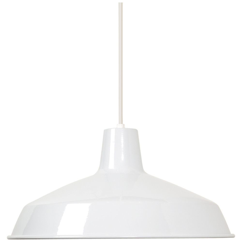 1 Light - 16 - Pendant - Warehouse Shade - White