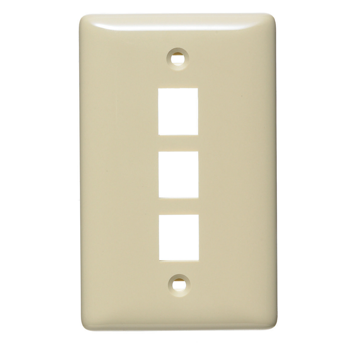 NetSelect Products, Wall, Without Label, 1-Gang, 3-Port, Electric Ivory