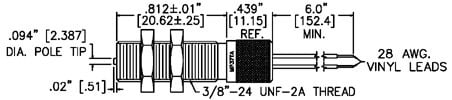MP37TA - 3/8" Threaded Magnetic Pickup