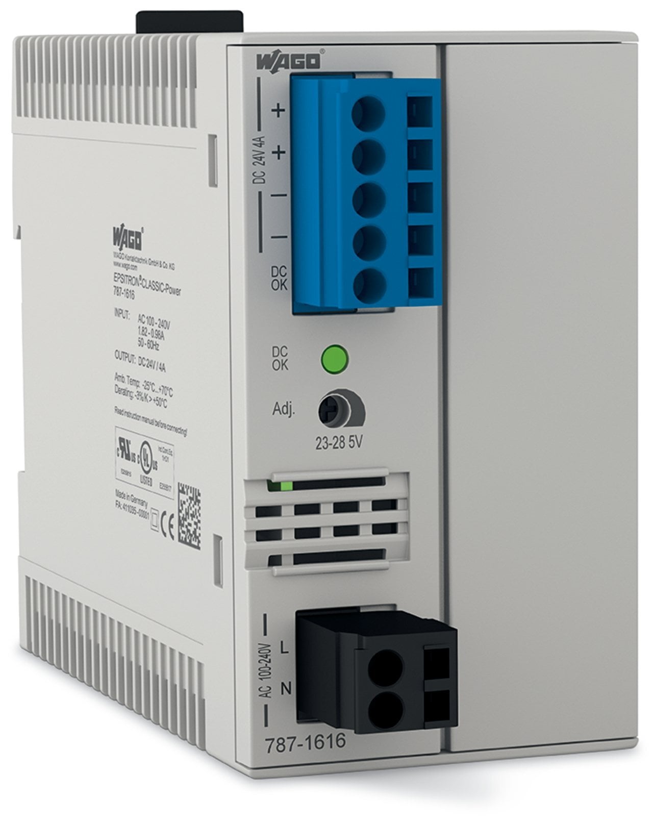 Switched-mode power supply; Classic; 1-phase; 24 VDC output voltage; 4 A output current; DC OK signal