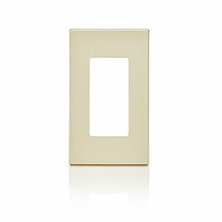 1-Gang Decora Plus Wallplate Screwless Snap-On Mount, Light Almond