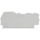 End and intermediate plate; 0.8 mm thick; for 3-conductor terminal blocks; gray