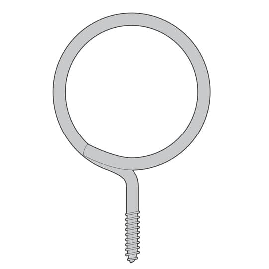 Ring, Threaded Bridle, Eye Diameter 1-1/4 Inch, Thread Size 1/4 - 20, Steel