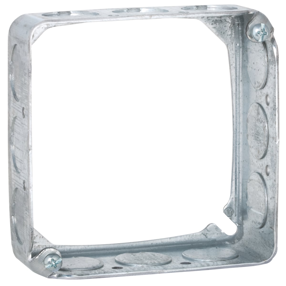 4 In. Square Extension Rings, 1-1/2 In. Deep - Drawn with Conduit KO's1/2 KO