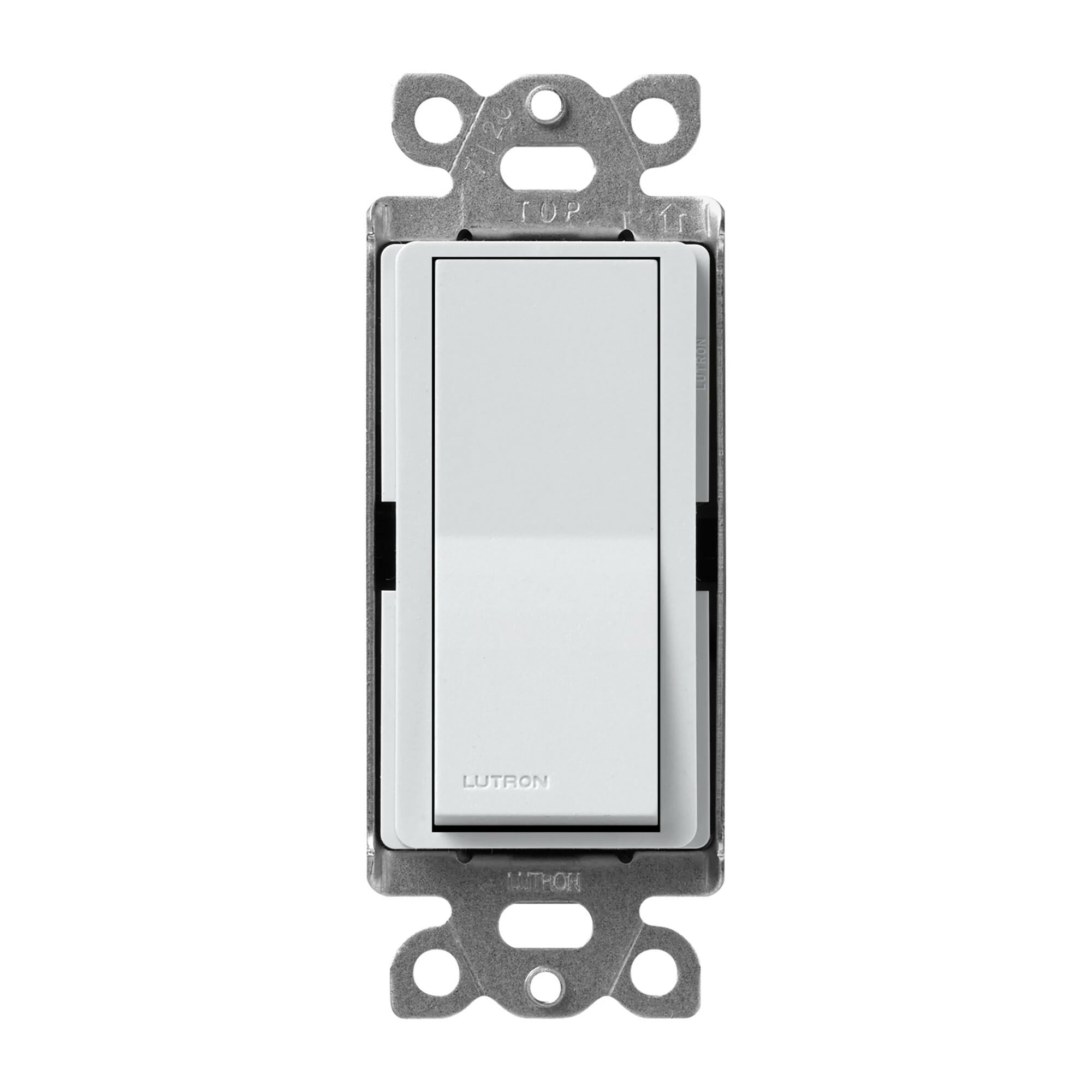 Lutron Claro 15 Amp, Single-Pole On/Off Rocker Switch, Mist