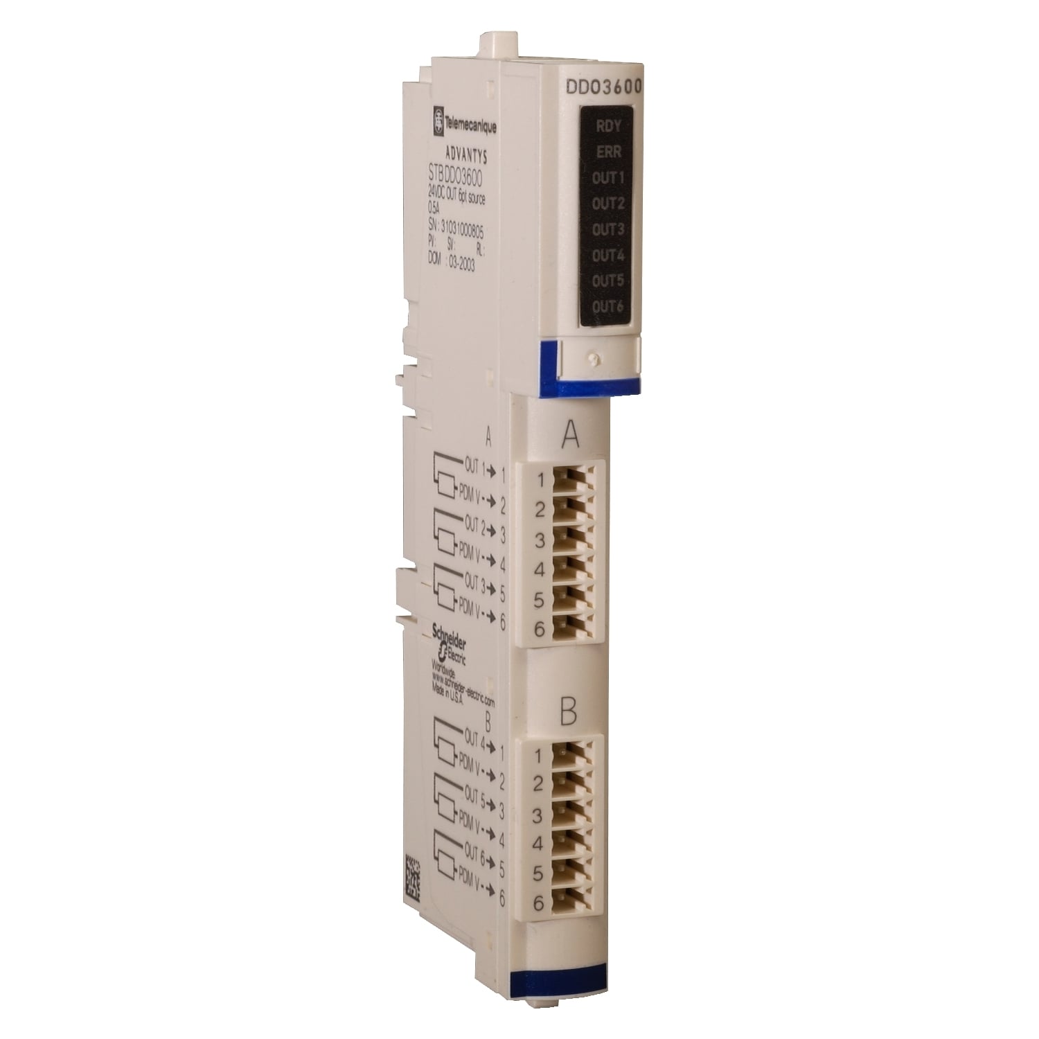 standard digital output kit, Modicon STB, 24V DC, 6 solid state output