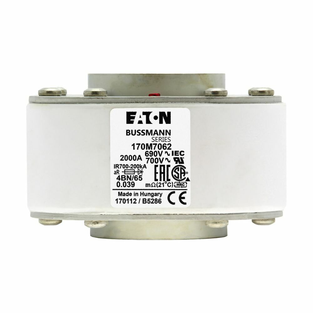 Fuse-link, high speed, 2000 A, AC 690 V, 200 kA, size 4, 67 x 105 x 105 mm, aR, IEC, single indicator