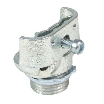 Duplex Clamp Connector, Knockout Size 1/2 Inch, 1-13/32 Inch Long, 1-11/16 Inch Wide, Malleable Iron