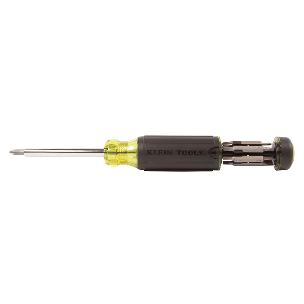 Multi-Bit Screwdriver with Storage 15-Piece, Multi-bit screwdriver includes 14 different screwdriver tips plus a 1/4-Inch nut driver